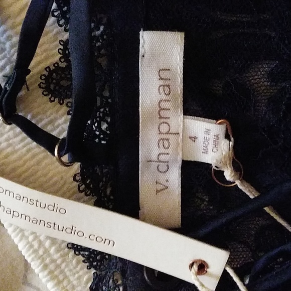 V.Chapman lace Corset peplum mini dress 4 NWT - Picture 6 of 6